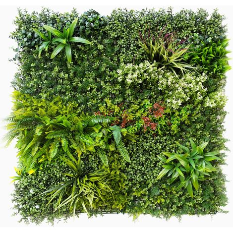 Agco – Mur végétal artificiel prairie color – Plaque 1m² – Effet 3D réaliste – Résistant aux UV – 100% recyclable – Installation facile