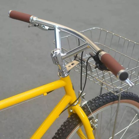 Guidon de Vélo En Y Résistant Pièce Direction Ergonomique Équipement Cycliste pour Loisir, Noir, Guidon + Sac Triangulaire (1/5)
