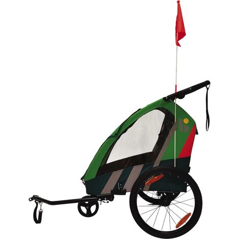 rimorchio passeggino bici bellelli "trailblazer" 2 in 1 verde chiaro, 41 kg (1/4)