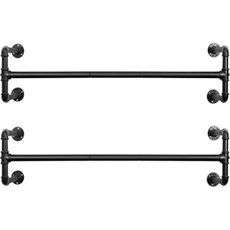 Burro de ropa industrial ahorra espacio capacidad de 60 kg 110 x 30 x 293 cm fácil instalación para espacio reducido negro 120006954 (1/4)