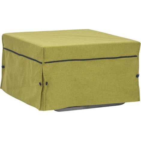 Pouf letto brandina pieghevole 80x80 BIN con tessuto VERDE (1/4)