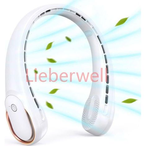Ventilateur portable , XVX , Tour de cou USB , 3 vitesses , Silencieux , Autonomie 3,12h (1/5)