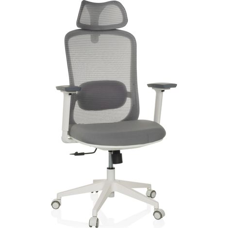 Bürostuhl / Drehstuhl MIKEO G Sitz Stoff / Rücken Netzstoff grau hjh OFFICE