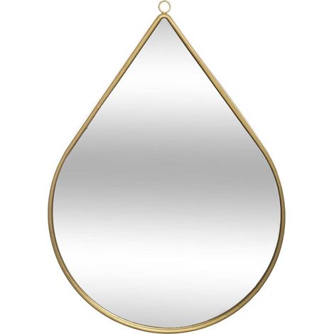 Spiegel Tropfen - goldenes Metall 21 × 29 cm (1/3)