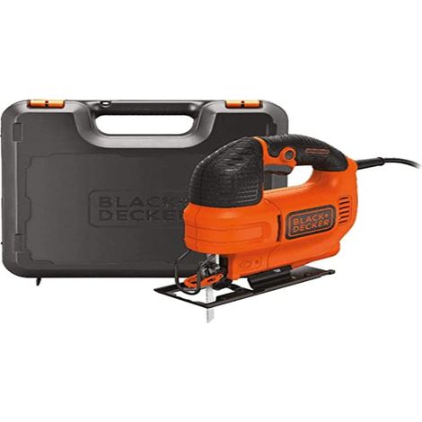 Scie sauteuse filaire - 4 positions de 0° à 45° - 70 mm dans le bois - 5 mm dans l'acier - Livrée en coffret avec 1 lame 520W, 230V