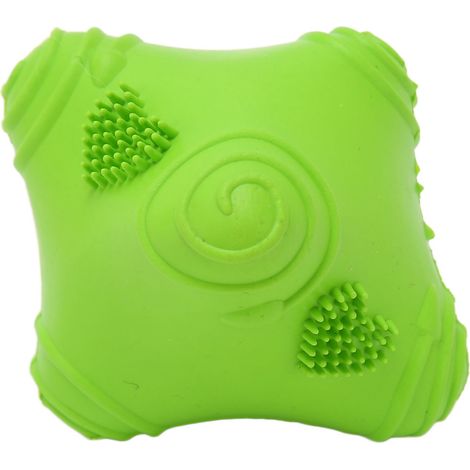 Interaktives und lustiges Kauspielzeug aus Gummi für Haustiere, hohe Beißfestigkeit, für Hunde und andere Haustiere, mittelgrün (1/5)