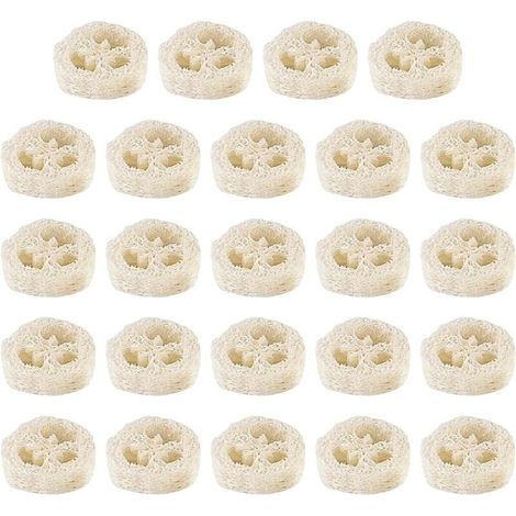 Naturel luffa éponge coussin de savon,Regerly 24 pièces luffa éponge porte-savon luffa porte-savon coussin de savon luffa (1/4)