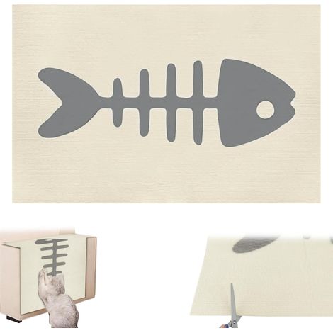 Griffoir Chat Canapé, Griffoir Mural Chat, Protége Canapé Griffe Chat, Autocollant Tapis Chats, Poteau Griffoir Cat pour Protéger Les Canapés, Les Meubles, Les Murs, Les Sols, Beige, 80 50 cm (1/5)