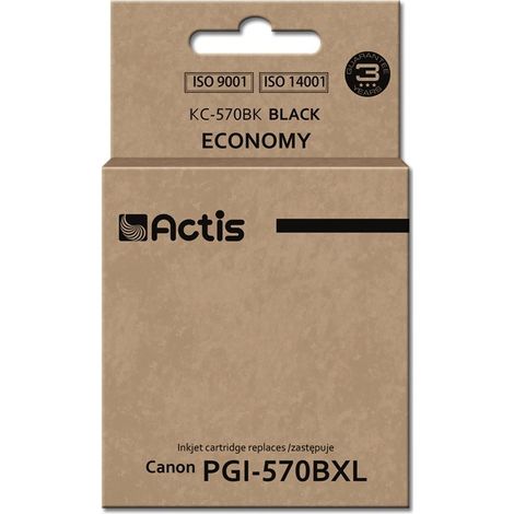 Encre Actis KC-570Bk (remplace Canon PGI-570Bk Standard 22 ml noire)