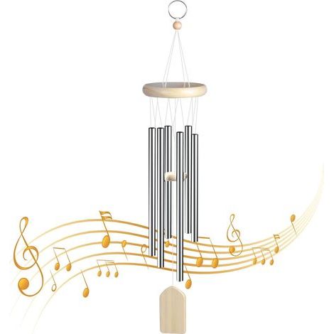 Carillon a Vent Exterieur, Carillons éoliens, Carillons Décoratifs d'extérieur Aluminium Bois Wind Chime pour Jardin Cour Maison (1/5)