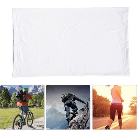 Bandeau Sportif Homme Femme Anti-UV pour Vélo et Randonnée - Blanc Respirant et Élastique (1/5)