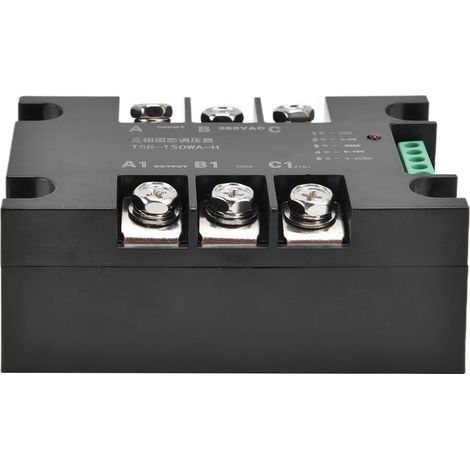 Régulateur de tension SCR triphasé à semi-conducteurs, transformateur, relais 380 VCA (TSR-150WA-H sans dissipateur thermique) (1/5)