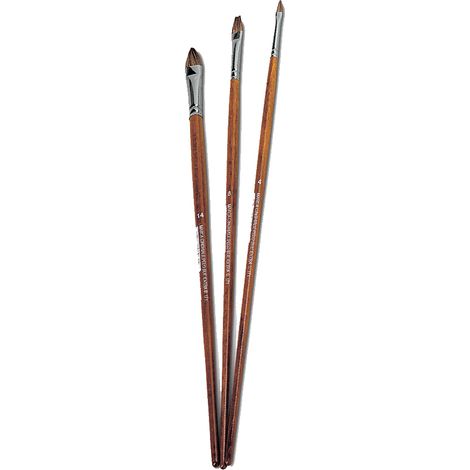 Pennello belle arti piatto S.171 numero 1 pelo bue manico legno 61710001 PENNELLI CINGHIALE