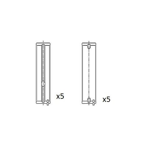 Coussinet de paliers de vilebrequin FAI AutoParts BM1031-STD AUDI 026 105 561 B