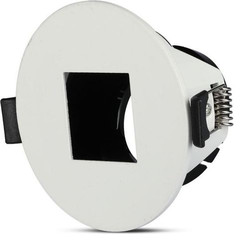 V-TAC GU10 LED-Einbaustrahlerhalter mit quadratischem Querschnitt, Farbe Weiß mit schwarzer Innenseite (1/5)