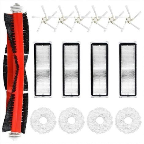 Pièces de rechange pour aspirateur robot Dreame W10/W10 Pro : brosse latérale principale, filtre HEPA et lingette de nettoyage (1/5)