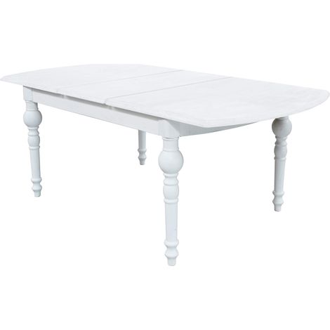 CROSS - tavolo vintage allungabile in legno con piano stondato (1/4)