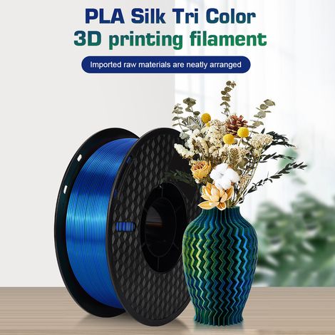 Matériel d'impression en soie multi de couleur du filament 1KG 1.75mm de PLA d'imprimante 3D dégradable (1/5)