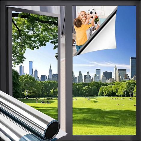 Film de fenêtre antireflet, protection thermique, effet miroir, 30 x 200 cm, protection UV, protection de la vie privée, protection solaire (1/5)