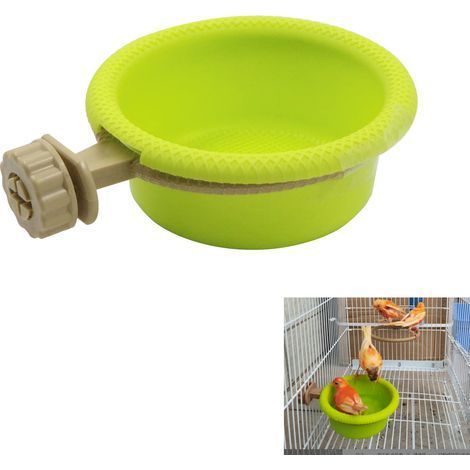Oiseau Bain Baignoire pour Oiseaux - Animaux Bains Bol Bassin Suspendu Birdbath,Suspendue Fournitures De Cage,Petits Jouet Perroquet Accessoires Perruche Cockatiel Eau Alimentation Plateau (1/5)