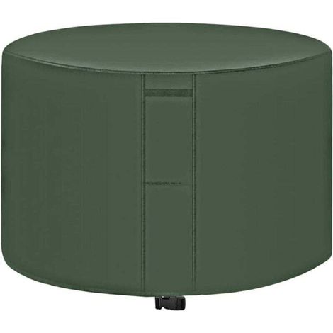 Housse de protection imperméable pour salon de jardin rond, tissu 420D, coupe-vent, résistant aux UV, vert 280 x 110 cm (1/4)