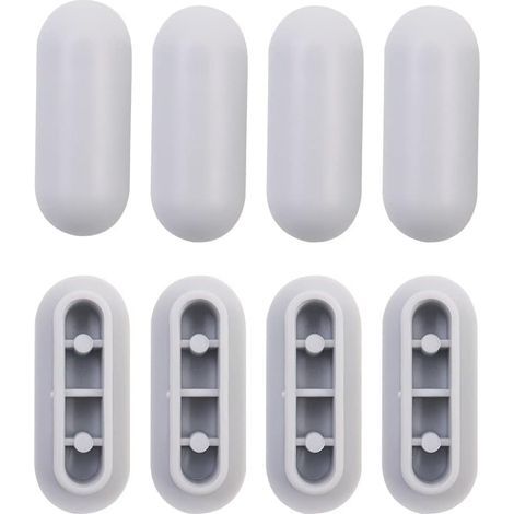 4 Pieces Universal Toilet Seat Bumper Kit, Plastic Toilet Seat Bumper Replacement (1/5)
