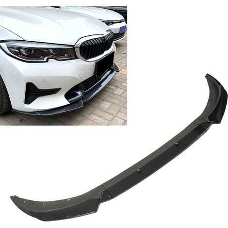 Dreiteiliger Frontstoßstangendiffusor mit Spoiler für BMW 3er G20, G21, 320i, 325i, 330i (2019-2022), Carbonfaser-Optik (übergroß) (1/5)