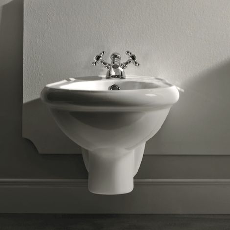 Bidet Sospeso Kerasan "Retrò" Bianco Lucido (1/2)