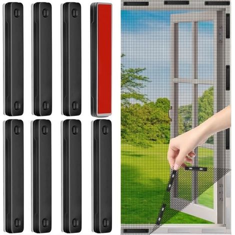 8 magnetische Fenstergitterclips zur Befestigung von Fenstergittern, Aufkleber (1/4)