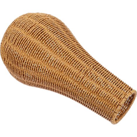 Vase Décoratif Tressé Imitation Rotin Grand Format Vase à Fleurs Séchées Contenant de Fleurs pour Décoration Maison et Bureau Finition Plastique Naturel Style Rustique (1/5)