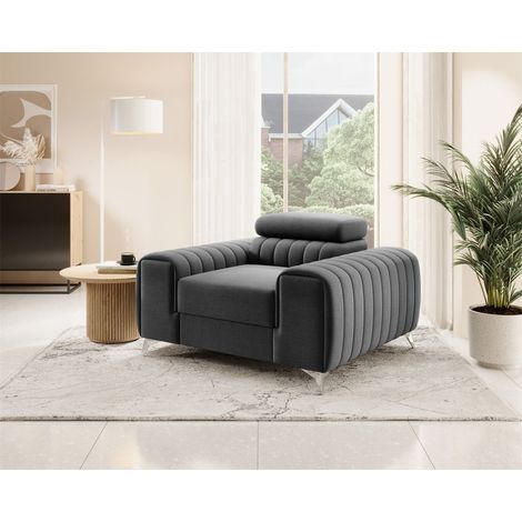 Sessel Designersessel ELENI Stoff Monolith Dunkelgrau (1/5)