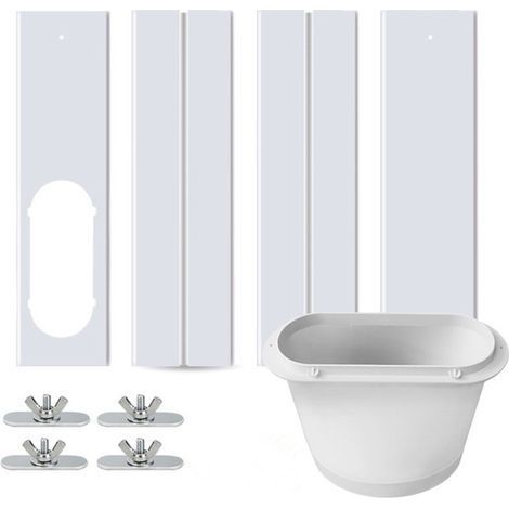 Kit De Fenêtre Pour Climatiseur Portable, 1 Adaptateur De Fenêtre Ou 4 Plaques D'étanchéité De Fenêtre Réglables, Plaques De Kit De Glissière De Fenêtre (1/5)