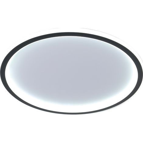 Plafonnier LED, Plat 24W Blanc Froid 6000K 2700 LM, Plafonniers Modernes Ultra Minces Ronds Noir Ø30 mm pour Salon Salon Cuisine Salle à Manger Couloir Maison Bureau Extérieur Porche (1/3)
