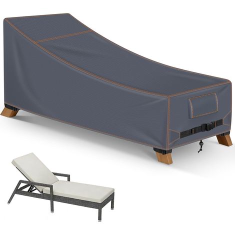 Housse Protection Transat Jardin Extérieur, Gris, 200x75x40/70 cm (1/5)