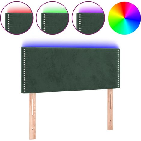 Tête de lit,Panneau décoratif à LED Vert foncé 80x5x78/88 cm Velours CFW3005699 (1/5)