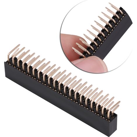 3 Stück 2 x 20-polige, zweireihige, rechtwinklige Buchsen mit einem Rastermaß von 2,54 mm für Raspberry Pi (1/5)