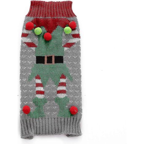 Weihnachtskostüm für Hunde, Weihnachtskleidung für Haustiere im Winter, für mittelgroße bis große Hunde (1/5)