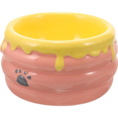 Ceramic Pet Bowl for Cats and Dogs for Food and Water, Stable and Comfortable Design, Pink (1/5)