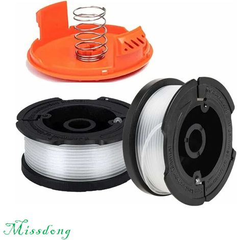 Bobine Fil Nylon Pièces de Rechange Coupe Bordure Black et Decker A6481 A6485 AF-100 (Longueur du Fil 9,1m Diamètre ,65mm) (Black & Decker AF-100, 2 Pièces) (1/4)
