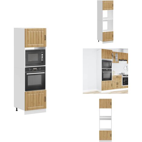 Armoires de four 2 pcs Kalmar chêne artisanal bois d'ingénierie - Armoire De Four - Armoires De Four - Unité De Four - Unité De Four De Cuisine (1/5)