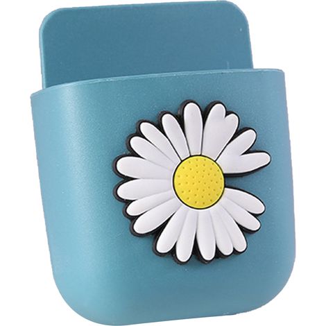Boîte de Rangement Murale Mignonne pour Téléphone - Déco Maison Motif Marguerite Bleu (1/2)