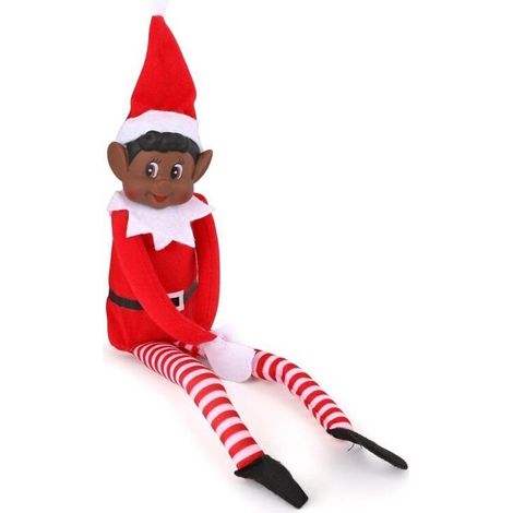 colorful, ill-mannered elf with a vinyl face and a soft body - A naughty Christmas elf (Dark elf) (1/5)