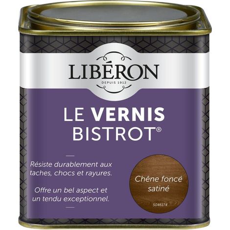 Vernis bistrot® pour meubles et objets LIBERON Chêne foncé satin 0,5L