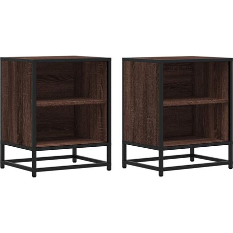 Maison Exclusive - Nachttische 2 Stk. Braun Eichen-Optik Holzwerk