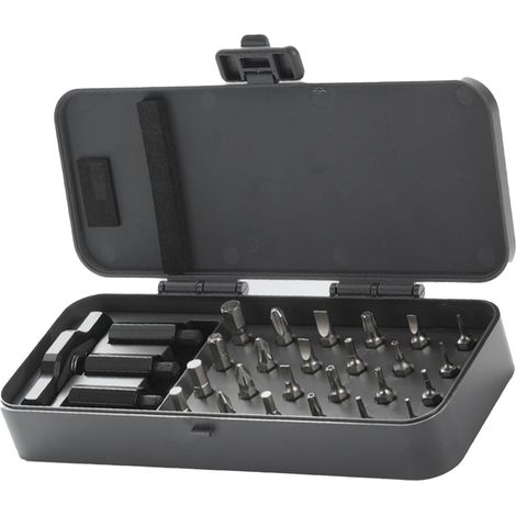 24 en 1 Coffret tournevis à cliquet acier allié bricolage multi-embouts aimantés poignée en T boîte transport pour réparation meuble électronique (1/4)
