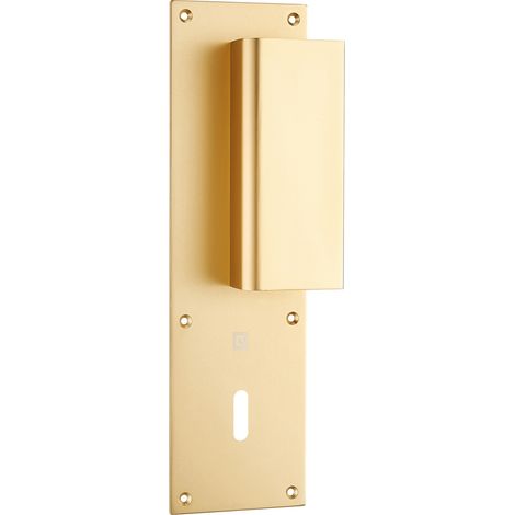 Poignée palière aluminium type Bastille 70x250mm champagne clé L - HERACLES - I-231102CLEL