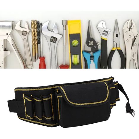 Werkzeugtasche für Reparaturen, Oxford-Gewebe, Werkzeuge für den Heimwerkerbedarf, Gürteltasche für Elektriker, tragbare Gürteltasche mit mehreren Fächern und Schnalle. (1/5)