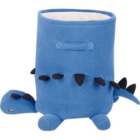 Cesta de almacenamiento para juguetes de algodón dinosaurio accesorio de habitación infantil de punto azul Tanda