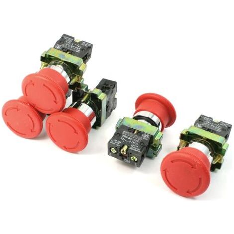 boutons d'arrêt d'urgence mobiles SPST NF à verrouillage 10 A 415 V (1/3)