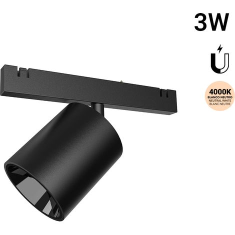 Foco Orientable Para Carril Magnético - 5mm - 3W - 24º - 24V (1/5)